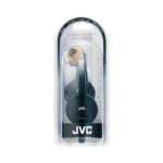 JVC HAL50B wired lightweight headphones black front view